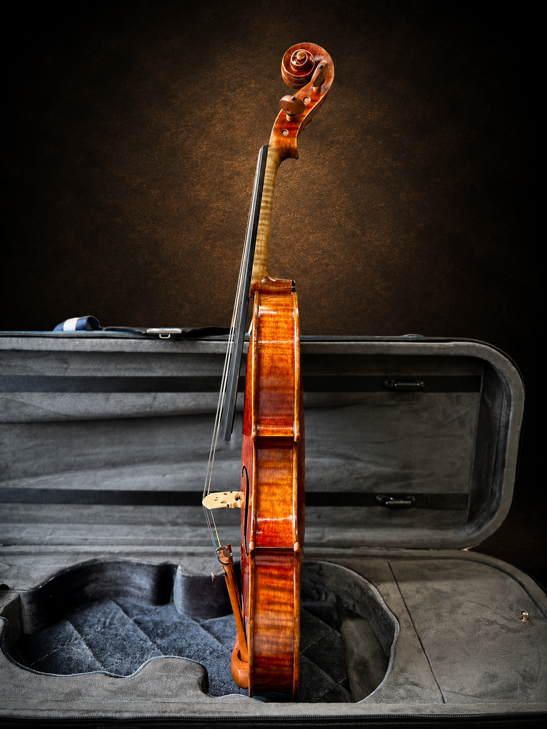 Góc nghiêng hông violin Claus Hermann No.68 size 4/4, mặt đàn hướng sang trái