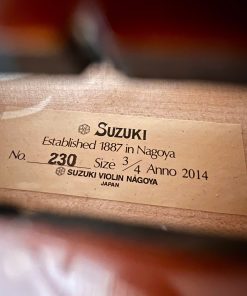 Nhãn trong violin Suzuki No.230 size 3/4 ghi Anno 2014