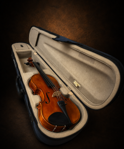 Mặt trước violin Suzuki No.230 size 3/4 trong hộp mở