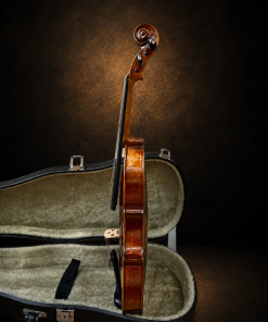 Góc nghiêng hông violin Bella Armonia size 3/4, mặt đàn hướng sang trái