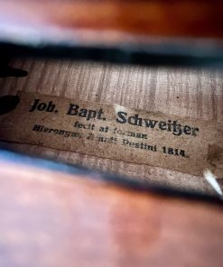Nhãn trong violin ghi Joh. Bapt. Schweitzer và Pestini 1814