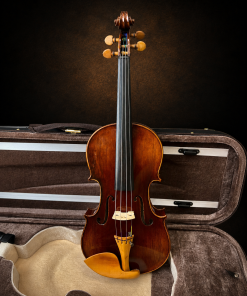 Violin Carlo Blsiacb di Leandro 1949 mặt trước với véc-ni cam đỏ
