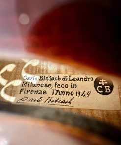 Nhãn trong violin ghi Carlo Bisiach di Leandro, Firenze và năm 1949