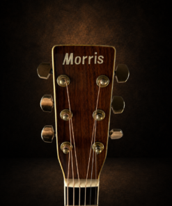 Guitar Morris MD-515 – cận cảnh đầu đàn với logo Morris