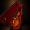 Mặt trước violin Lamy H.Ennile Blondelel trong hộp lót nhung đỏ
