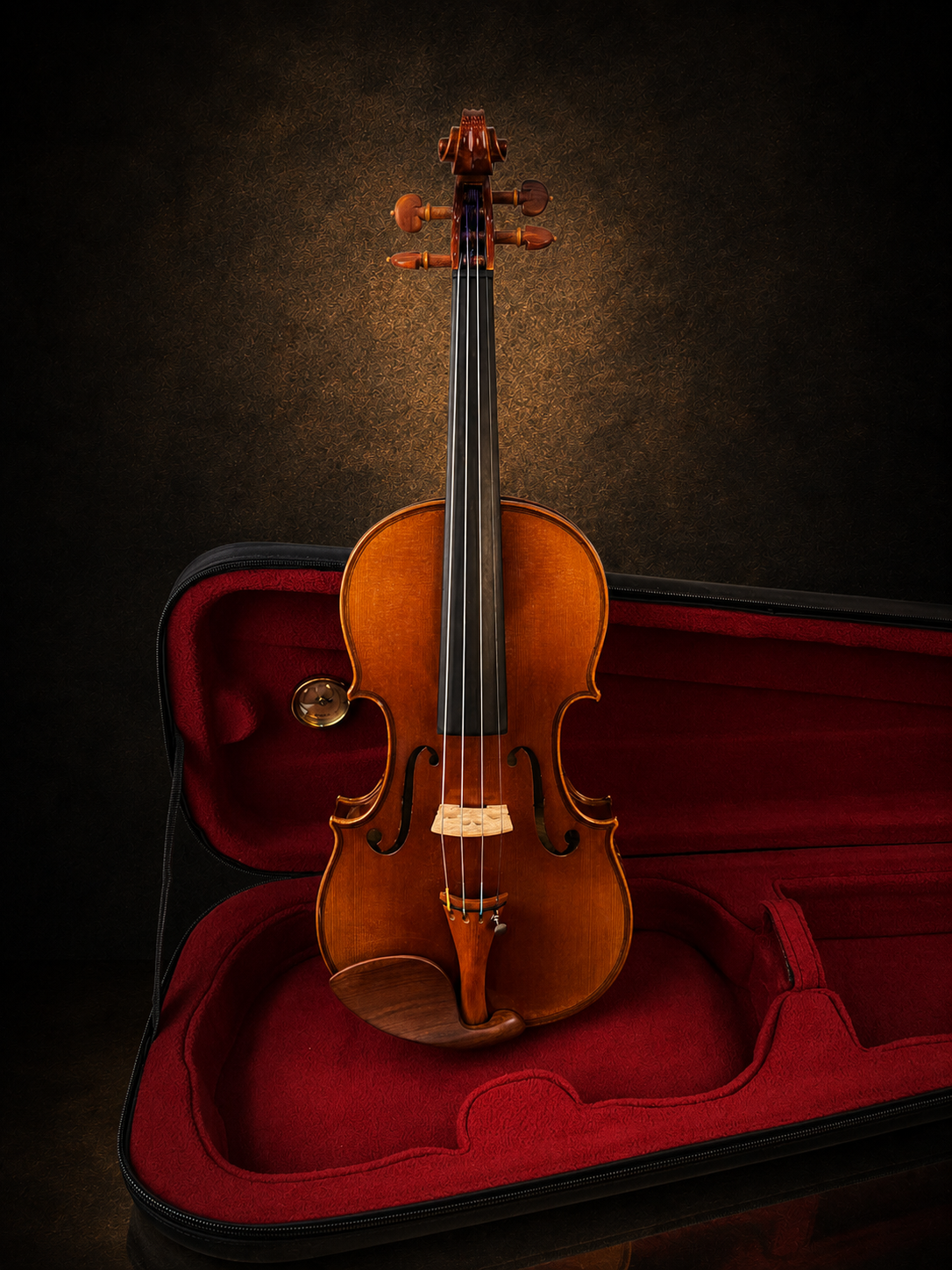 Toàn bộ mặt trước violin Lamy H.Ennile Blondelel đặt đứng