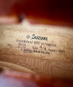 Nhãn trong violin Suzuki No.360 size 4/4 ghi Anno 1981