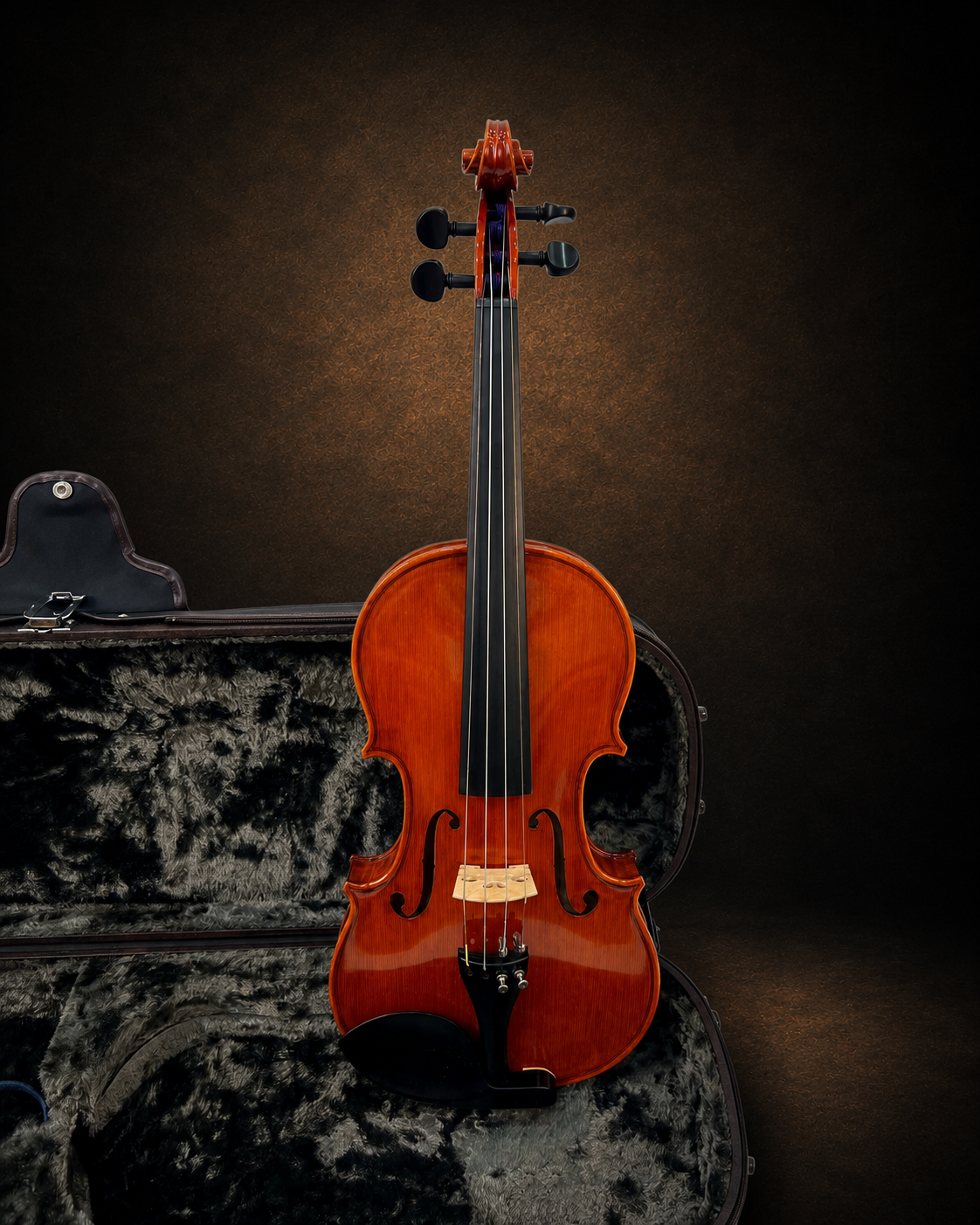 Toàn bộ mặt trước violin Suzuki No.500 size 4/4 đặt đứng