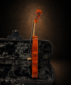 Góc nghiêng hông violin Suzuki No.500 size 4/4, mặt đàn hướng sang trái