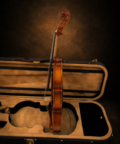 Góc nghiêng hông violin Heinrich Gill, mặt đàn hướng sang trái