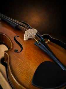 Chi tiết ngựa và lỗ f Violin Đức Otto Muller 2020 size 4/4