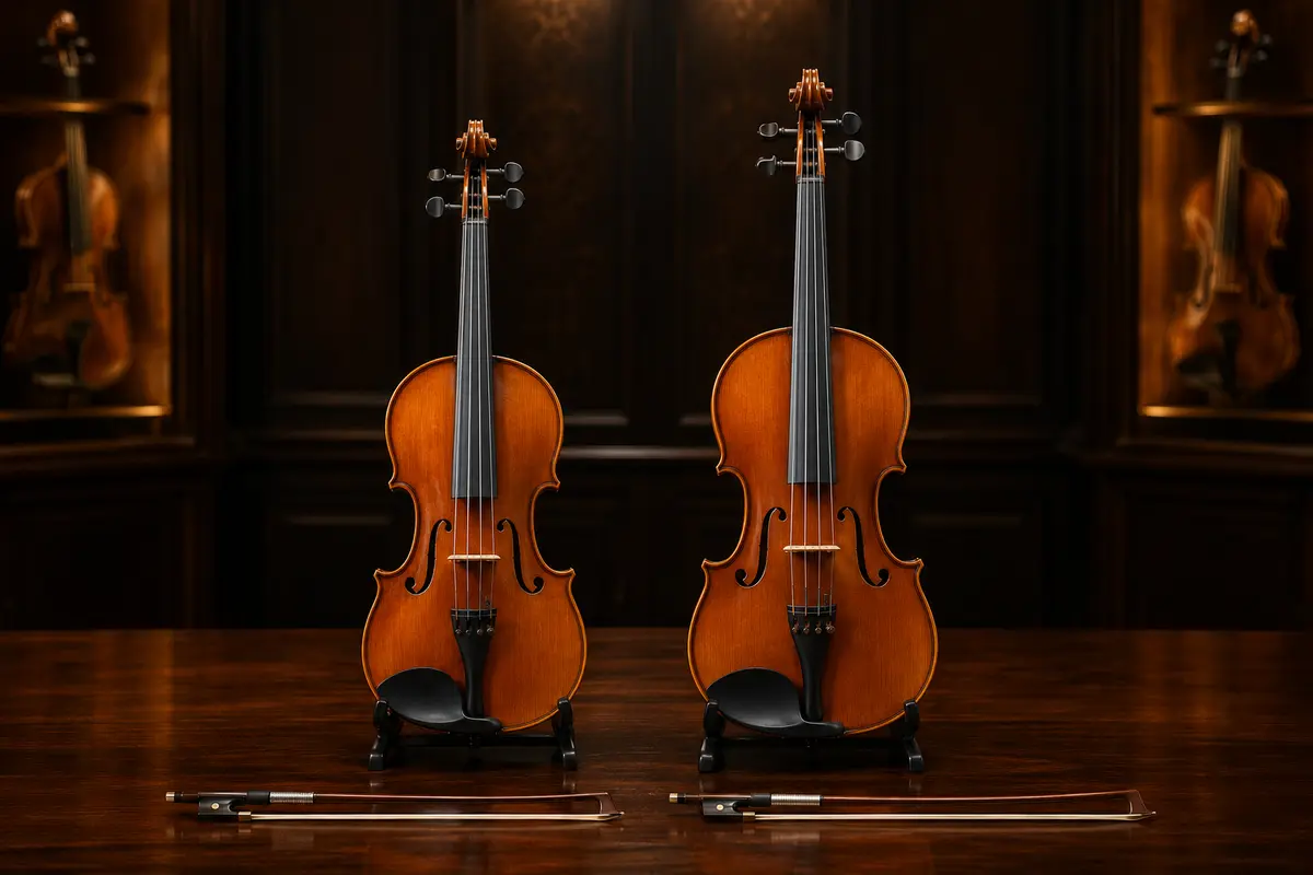 So sánh size đàn violin 3/4 và 4/4