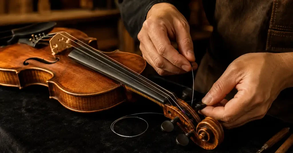 Thay dây đàn violin đúng cách tại Mộc Nhật